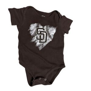 Genuine Merchandise Dark Brown Baby Onesie